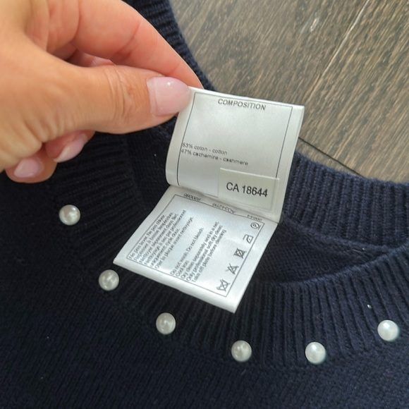 Chanel navy cashmere tunic dress size 36 - Picture 4 of 6